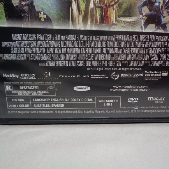 Media Black Death New Dvd Bonus Special Features Sean Bean Eddie